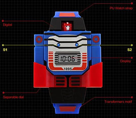Boys Girls Children Kids Digital Watch Transformers Bumblebee Cartoon Wristwatch Watch for Kids - Kids Gifts