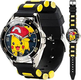 Kids Pokemon Pikachu Analog Quartz Watch for Boys, Girls, and Adults All Ages